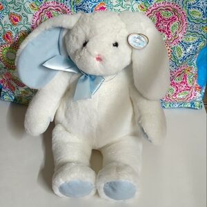 Barrington Baby Collection white bunny with blue velvet accents 17" East…